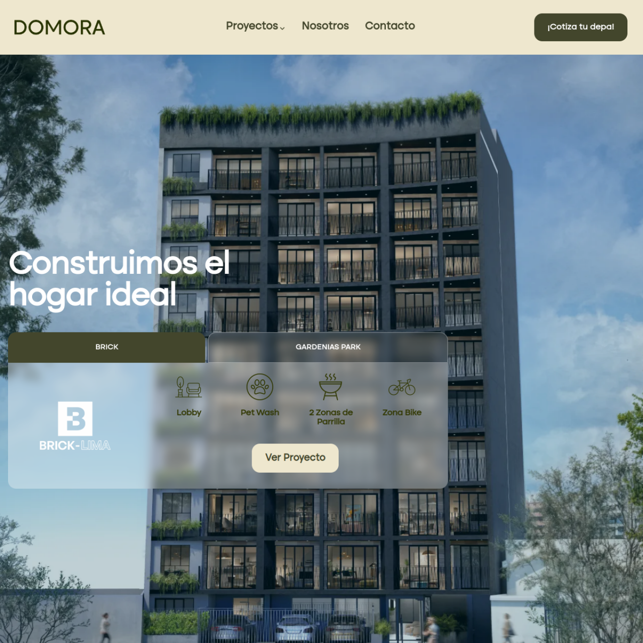 Captura del sitio domorainmobiliaria.com